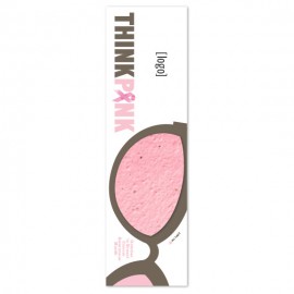 Logo Branded Breast Cancer Awareness Seed Paper Shape Bookmark - Design Q