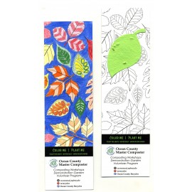 Personalized Coloring Bookmark -Leaf