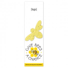 Promotional Seed Paper Save The Bees Shape Bookmark