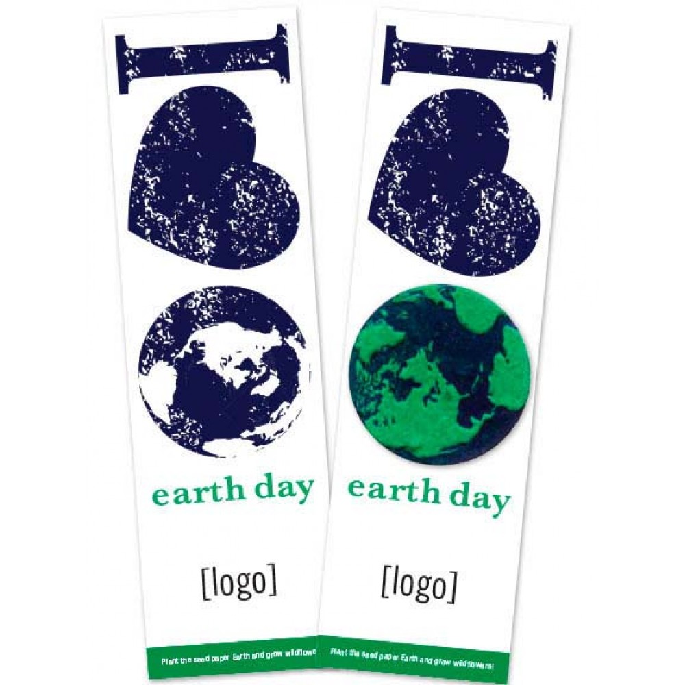 Customized Seed Paper Earth Day Shape Bookmark