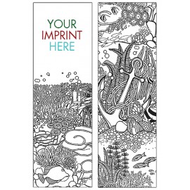 Coloring Bookmark - Oceans with Logo  Coloring Bookmark - Oceans with Logo