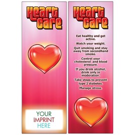 Customized Heart Care Bookmark