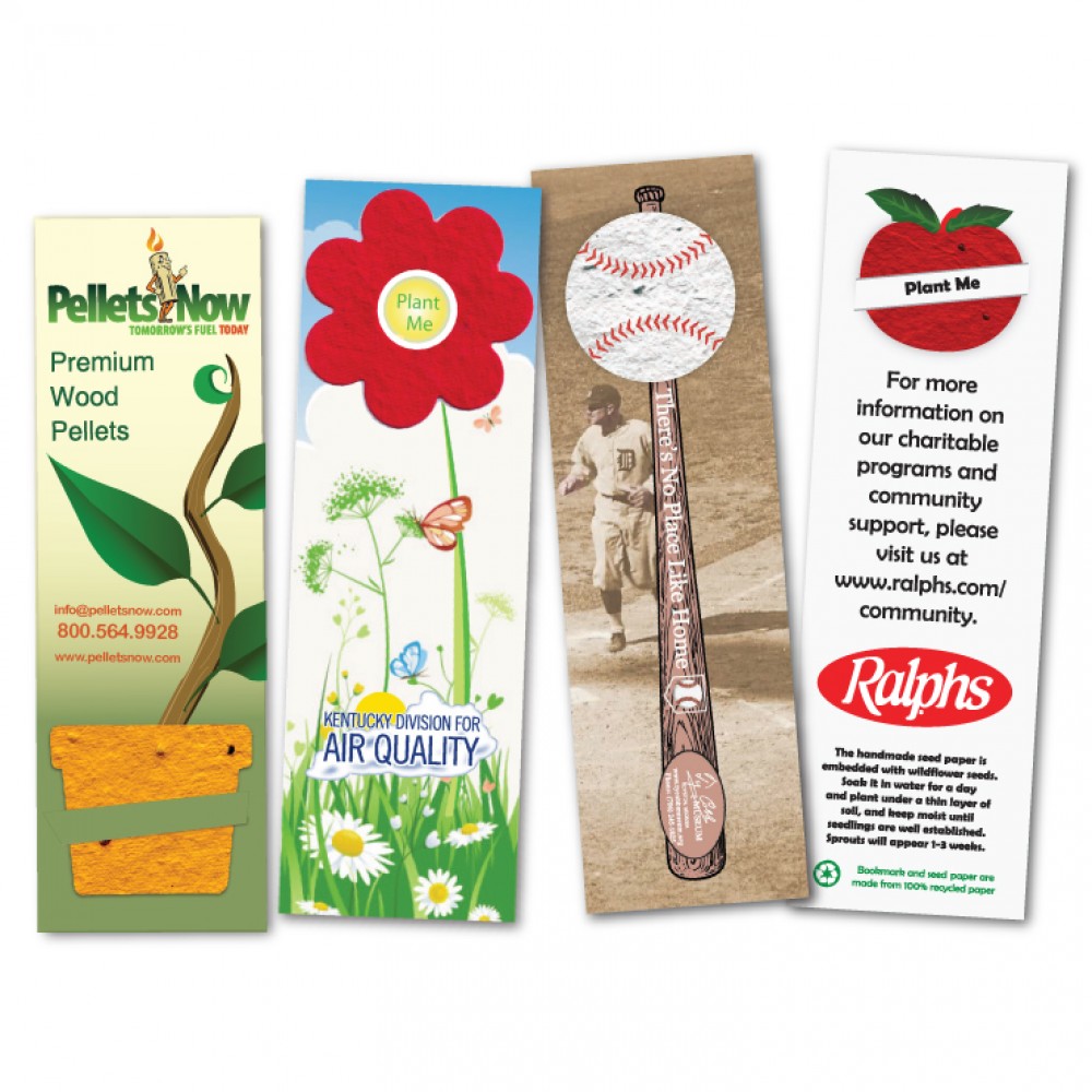 Value Bookmark w/Thinner Plantable Mini value shape Custom Imprinted Value Bookmark w/Thinner Plantable Mini value shape Custom Imprinted