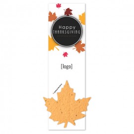 Personalized Seed Paper Thanksgiving Shape Bookmark