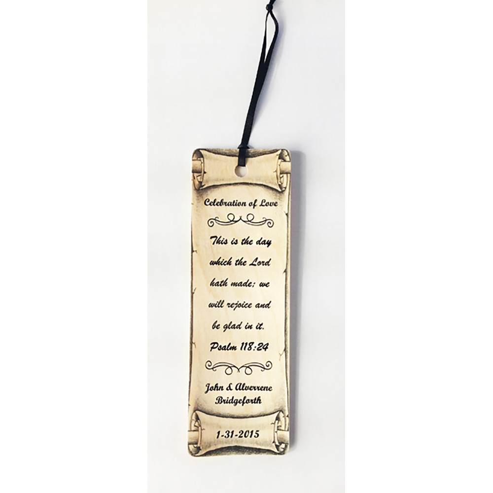 1.5" x 6" - Printed Baltic Birch Promotional Bookmarks - USA-Made Custom Imprinted 1.5" x 6" - Printed Baltic Birch Promotional Bookmarks - USA-Made Custom Imprinted