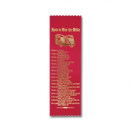 Personalized 2" x 8" Stock Ribbon "How to use the Bible" Bookmark