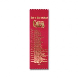 Personalized 2" x 8" Stock Ribbon "How to use the Bible" Bookmark  Personalized 2" x 8" Stock Ribbon "How to use the Bible" Bookmark