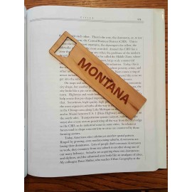 1.5" x 5.75" - Montana Hardwood Bookmarks with Logo  1.5" x 5.75" - Montana Hardwood Bookmarks with Logo