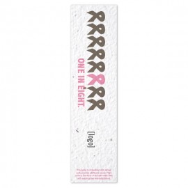 Personalized Breast Cancer Awareness Seed Paper Bookmark - Design C