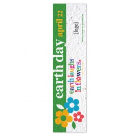 Customized Earth Day Seed Paper Bookmark - Design W  Customized Earth Day Seed Paper Bookmark - Design W