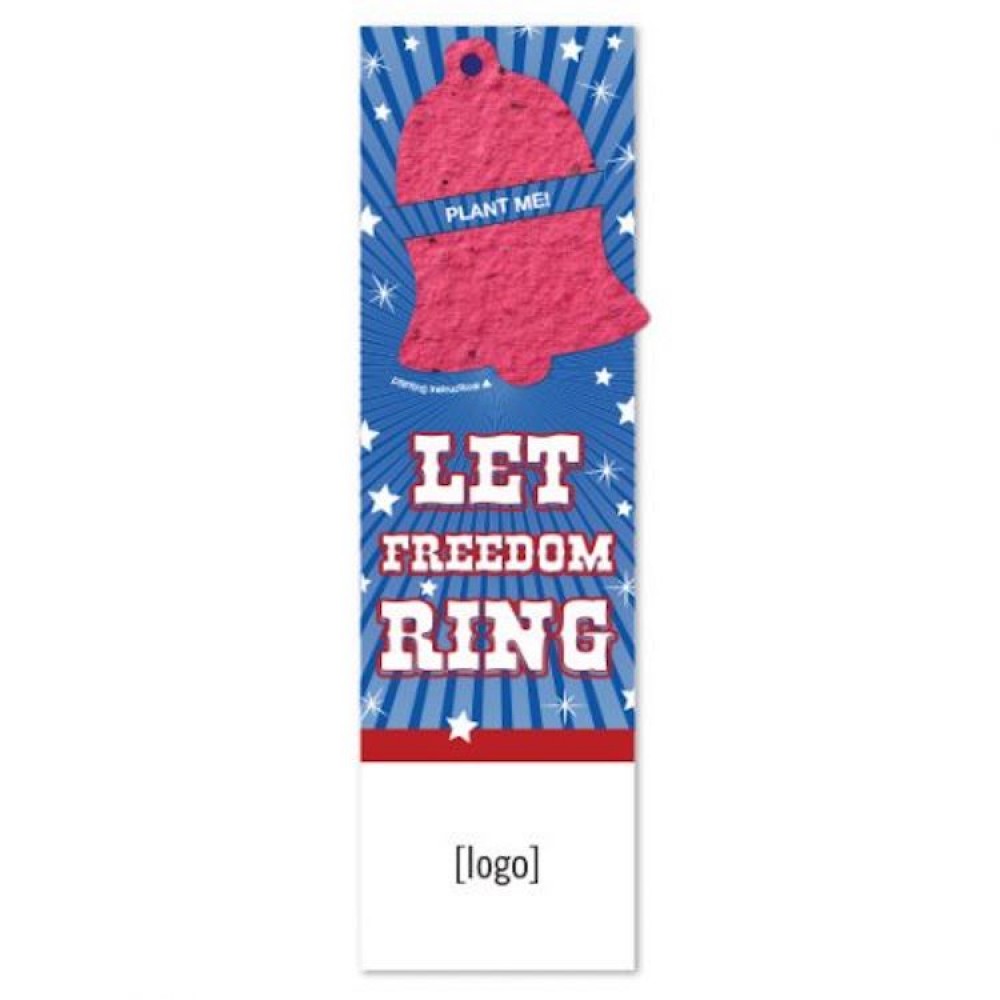 Promotional Seed Paper Patriotic Shape Bookmark