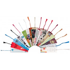 Full Color 2" x 8" 14 Point Bookmark w/Floss Tassel with Logo  Full Color 2" x 8" 14 Point Bookmark w/Floss Tassel with Logo