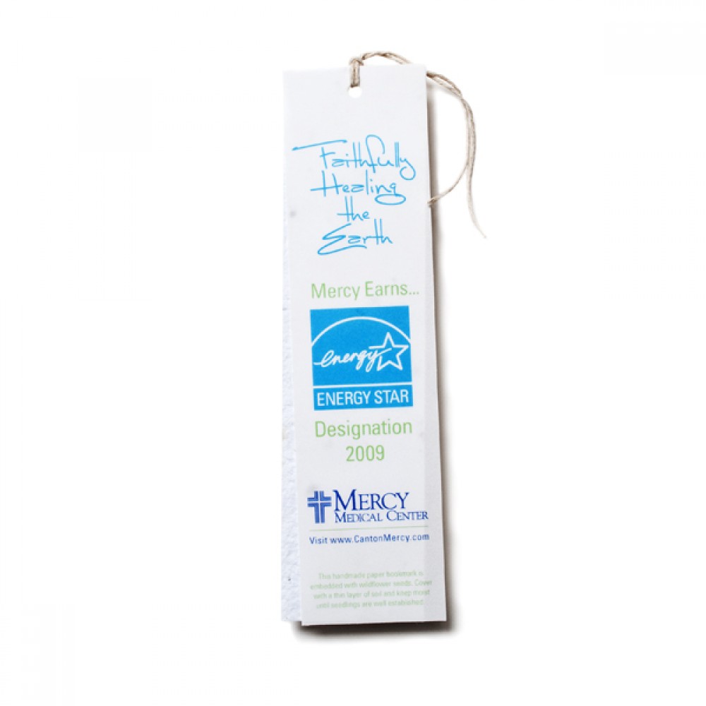 Vellum & Seed Paper Bookmark Logo Printed Vellum & Seed Paper Bookmark Logo Printed