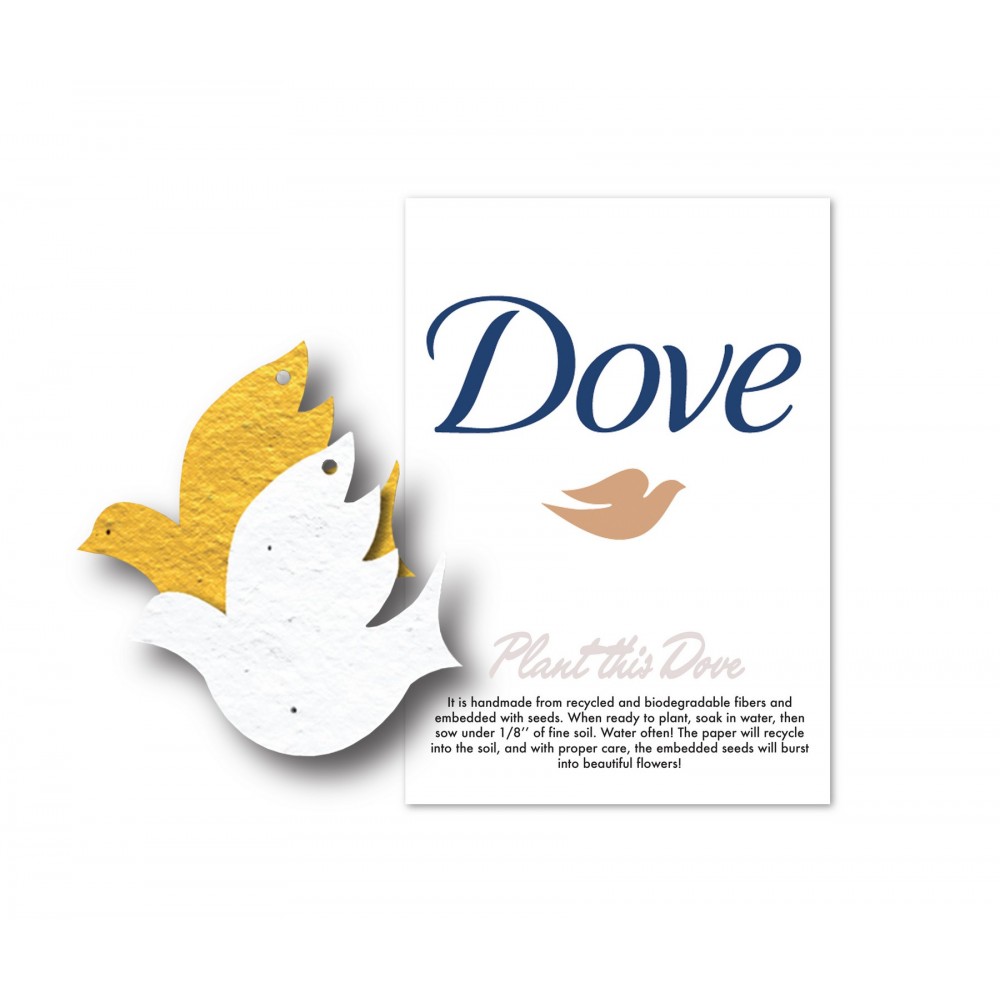 Large Value Shape Dove Bird Seed Paper Custom Imprinted Large Value Shape Dove Bird Seed Paper Custom Imprinted