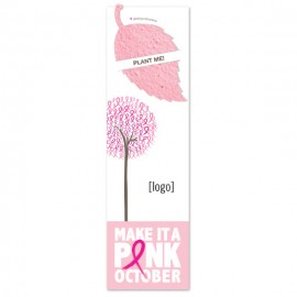 Breast Cancer Awareness Seed Paper Shape Bookmark - Design K with Logo  Breast Cancer Awareness Seed Paper Shape Bookmark - Design K with Logo