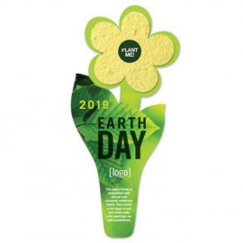 Earth Day Seed Paper Flower Bookmark - Design C with Logo  Earth Day Seed Paper Flower Bookmark - Design C with Logo