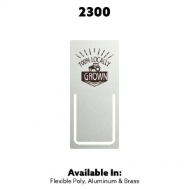 2.5" x 1.125" Small Rectangle Bookmark with Logo