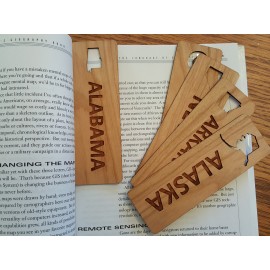 1.5" x 5.75" - Alabama Hardwood Bookmarks with Logo  1.5" x 5.75" - Alabama Hardwood Bookmarks with Logo