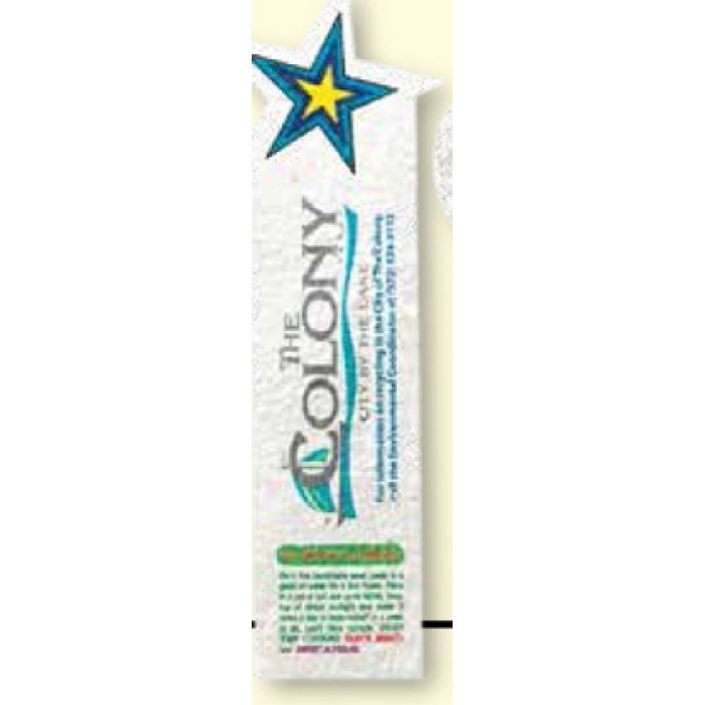 Star Floral Seed Paper Stock Die Cut Bookmark with Logo