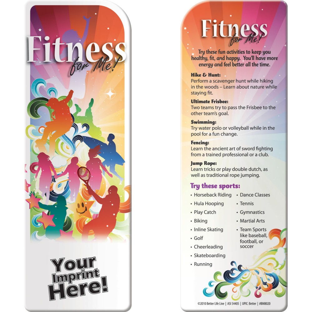 Branded Bookmark - Fitness for Me! Branded Bookmark - Fitness for Me!