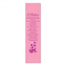 2"x8" Stock Prayer Ribbon "A Mother" Bookmark with Logo