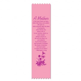 Custom 2"x8" Stock Prayer Ribbon "A Mother" Bookmark