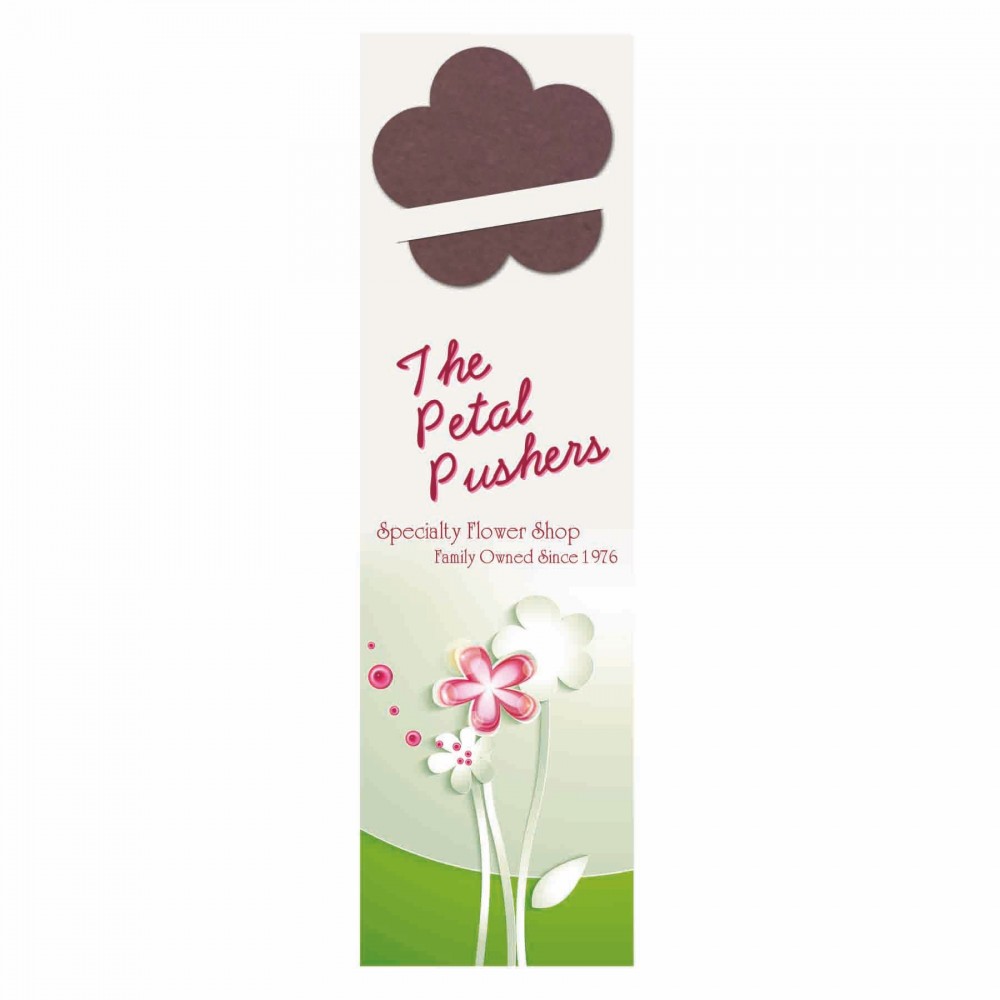 Logo Branded Flower Seed Shape Bookmark