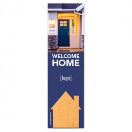 Seed Paper Real Estate Shape Bookmark - Design C with Logo