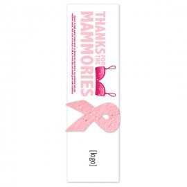Breast Cancer Awareness Seed Paper Shape Bookmark with Logo