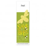 Seed Paper Save The Bees Shape Bookmark with Logo