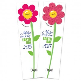 Seed Paper Earth Day Shape Bookmark with Logo