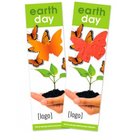 Logo Branded Seed Paper Earth Day Shape Bookmark
