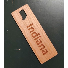 1.5" x 6" - Indiana Hardwood Bookmarks with Logo