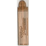1" x 5" - Hardwood Bookmark - Customized Hardwood Shapes - Laser Engraved - USA-Made Branded