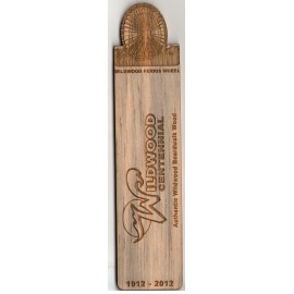 1" x 5" - Hardwood Bookmark - Customized Hardwood Shapes with Logo