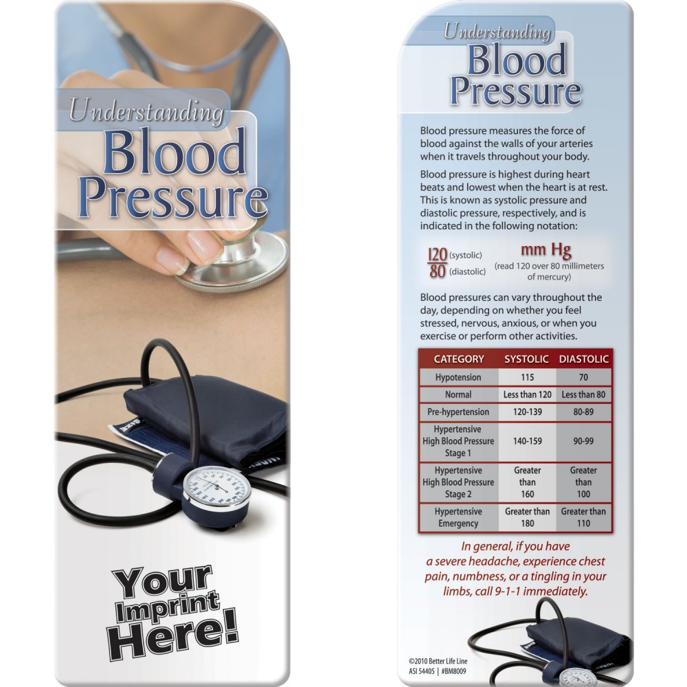 Bookmark - Understanding Blood Pressure Logo Printed Bookmark - Understanding Blood Pressure Logo Printed