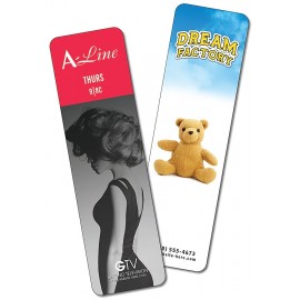 Logo Branded Plastic Bookmark - 2x7 UV-Coated (1S) - 10 pt.