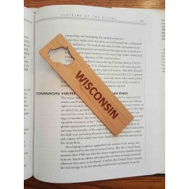 1.5" x 5.75" - Wisconsin Hardwood Bookmarks with Logo  1.5" x 5.75" - Wisconsin Hardwood Bookmarks with Logo