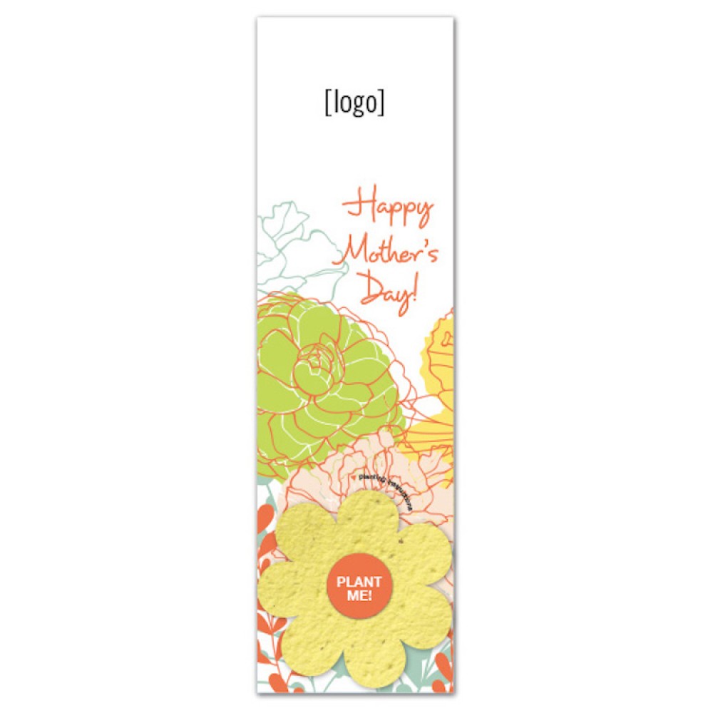 Seed Paper Mother's Day Shape Bookmark Branded Seed Paper Mother's Day Shape Bookmark Branded