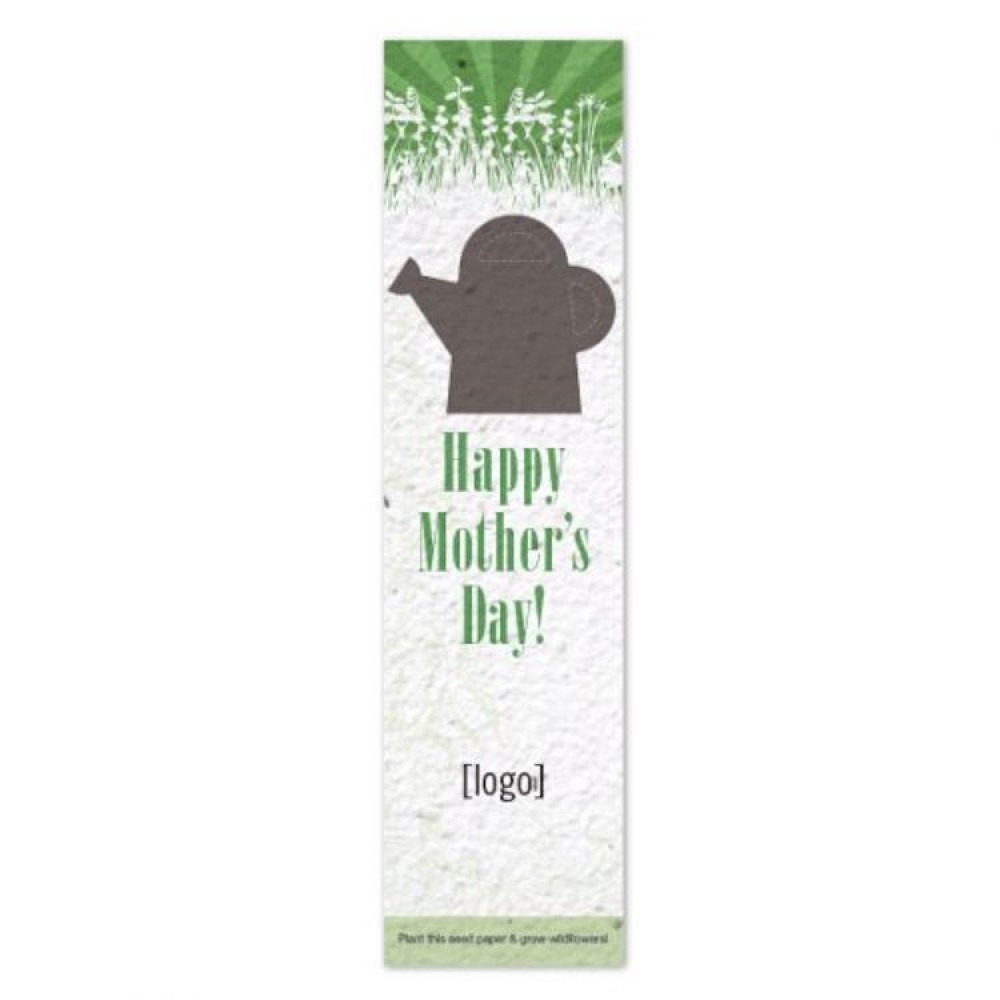 Seed Paper Mother's Day Bookmark Branded Seed Paper Mother's Day Bookmark Branded