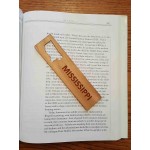 Customized 1.5" x 6" - Mississippi Hardwood Bookmarks
