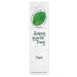 Earth Day Seed Paper Bookmark - Design U with Logo  Earth Day Seed Paper Bookmark - Design U with Logo