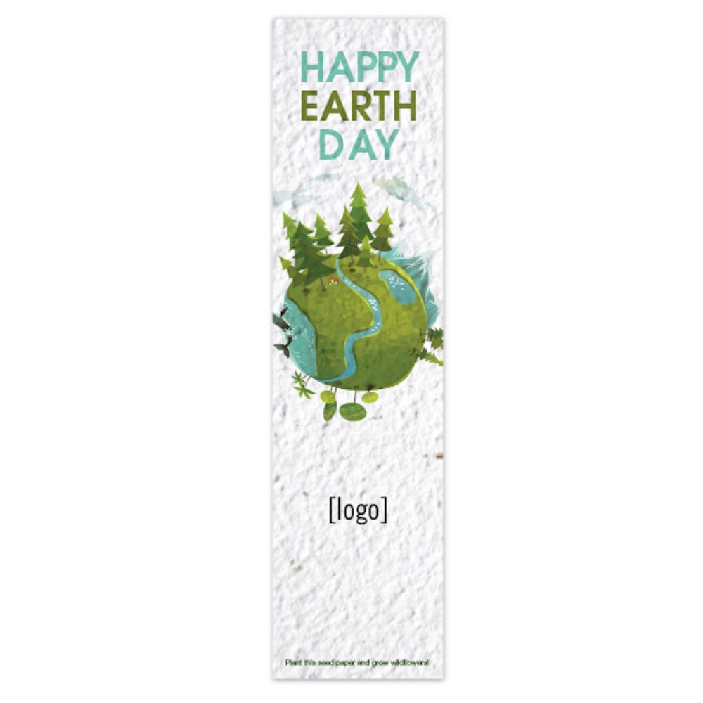 Personalized Earth Day Seed Paper Bookmark