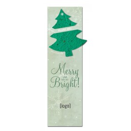 Personalized Seed Paper Holiday Shape Bookmark