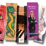 Full Color Bookmarks (1.5" x 7") - Printed Both Sides on Thick 14 Point card stock, Made in USA with Logo