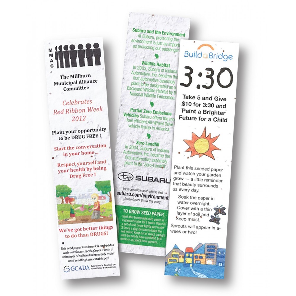 Promotional Seed Paper Bookmark