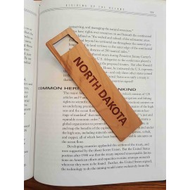 Personalized 1.5" x 6" - North Dakota Hardwood Bookmarks