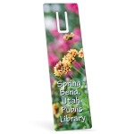 Logo Printed Rectangle Vinyl Plastic Bookmark w/ Slot (0.015" Thick)