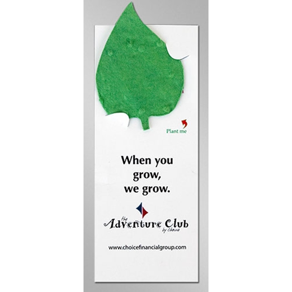 Promotional Leaf Floral Seed Paper Pop Out Bookmark