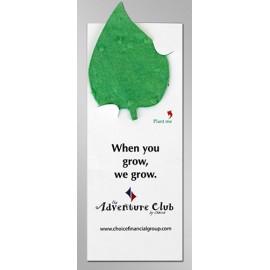 Promotional Leaf Floral Seed Paper Pop Out Bookmark  Promotional Leaf Floral Seed Paper Pop Out Bookmark